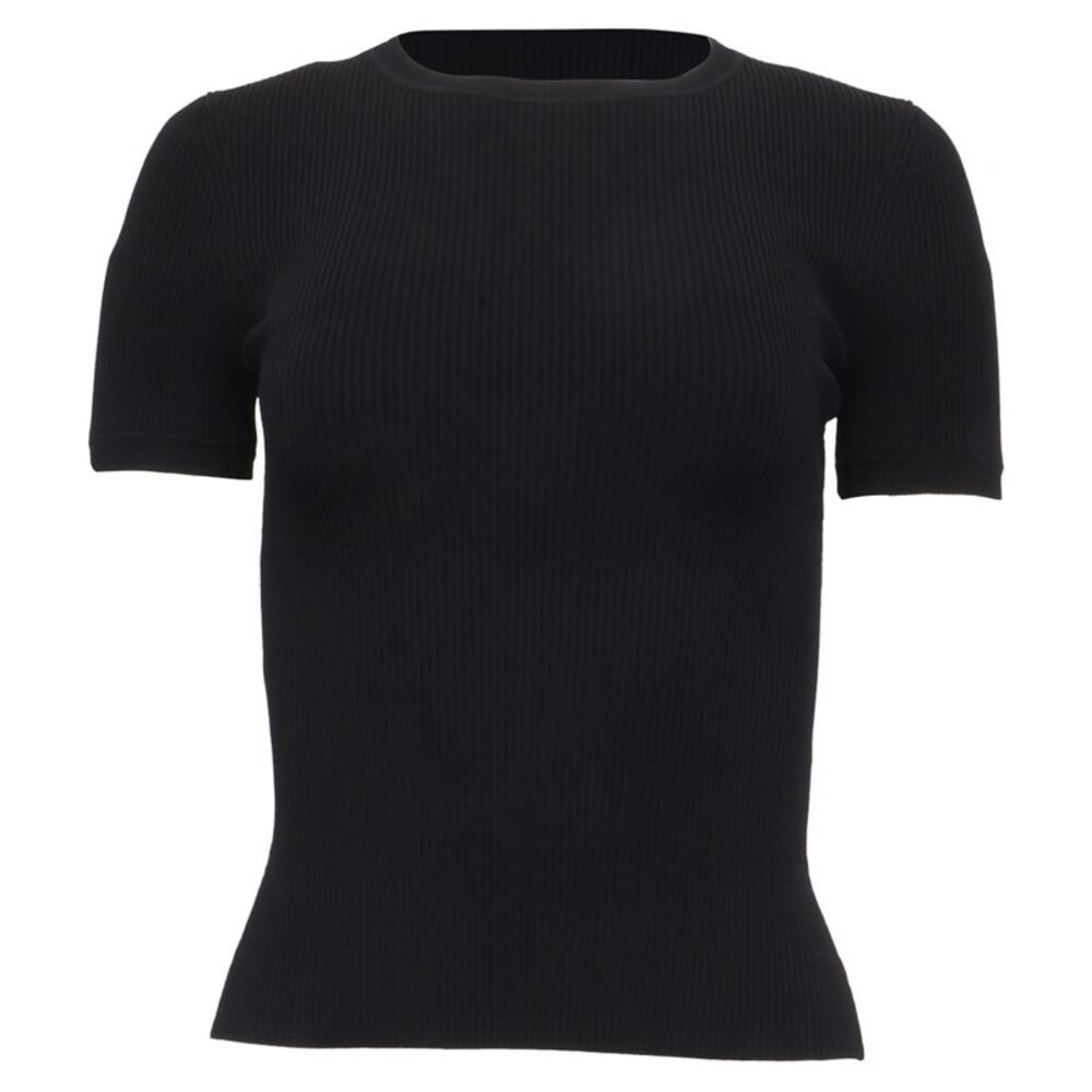 Alexander Wang Cutout Knitted Top in Black Viscose
